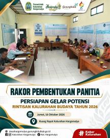 RAKOR PEMBENTUKAN PANITIA PERSIAPAN GELAR POTENSI RINTISAN KALURAHAN BUDAYA 